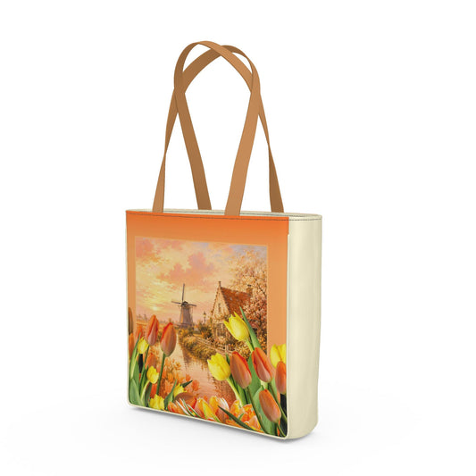 Shopper Bag - Golden Serenity Over Dutch Canals