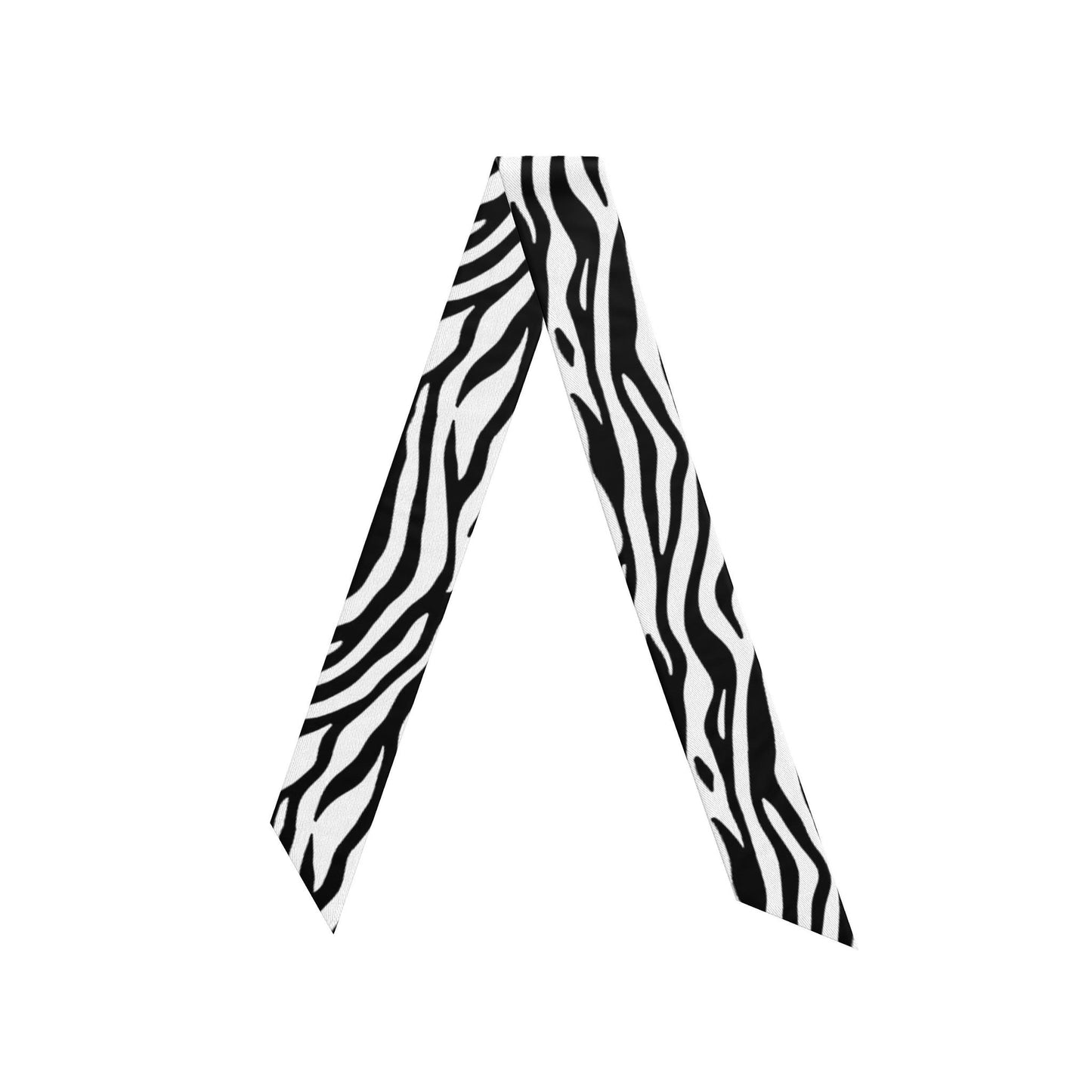 Handbag Scarf - Monochrome Monolith Zebra Silk Twilly