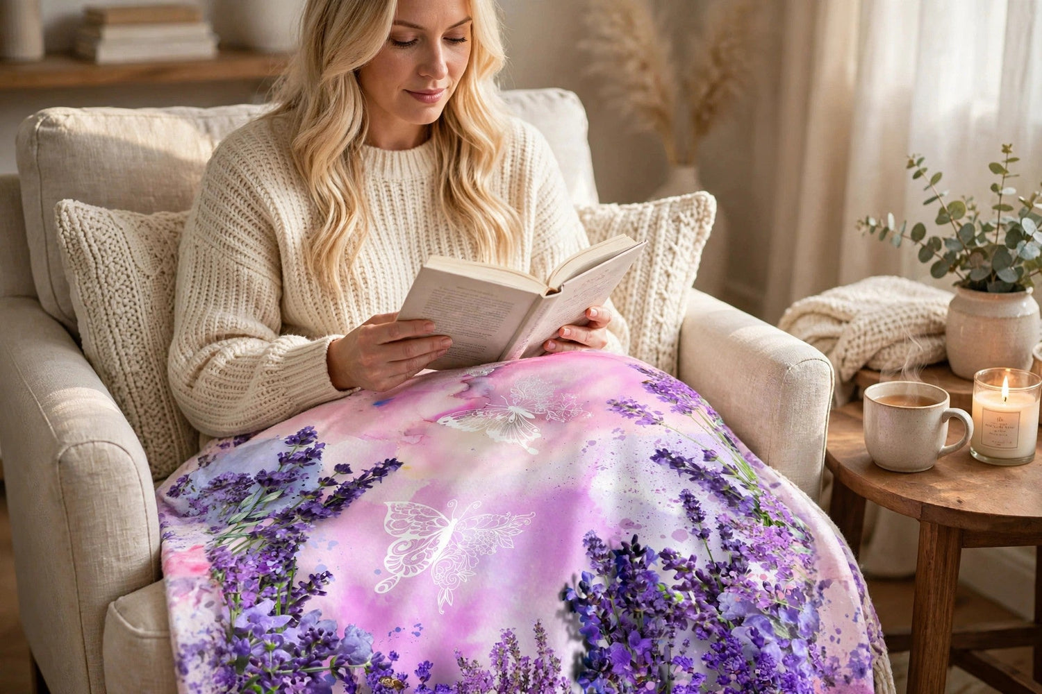 Organic cotton throw