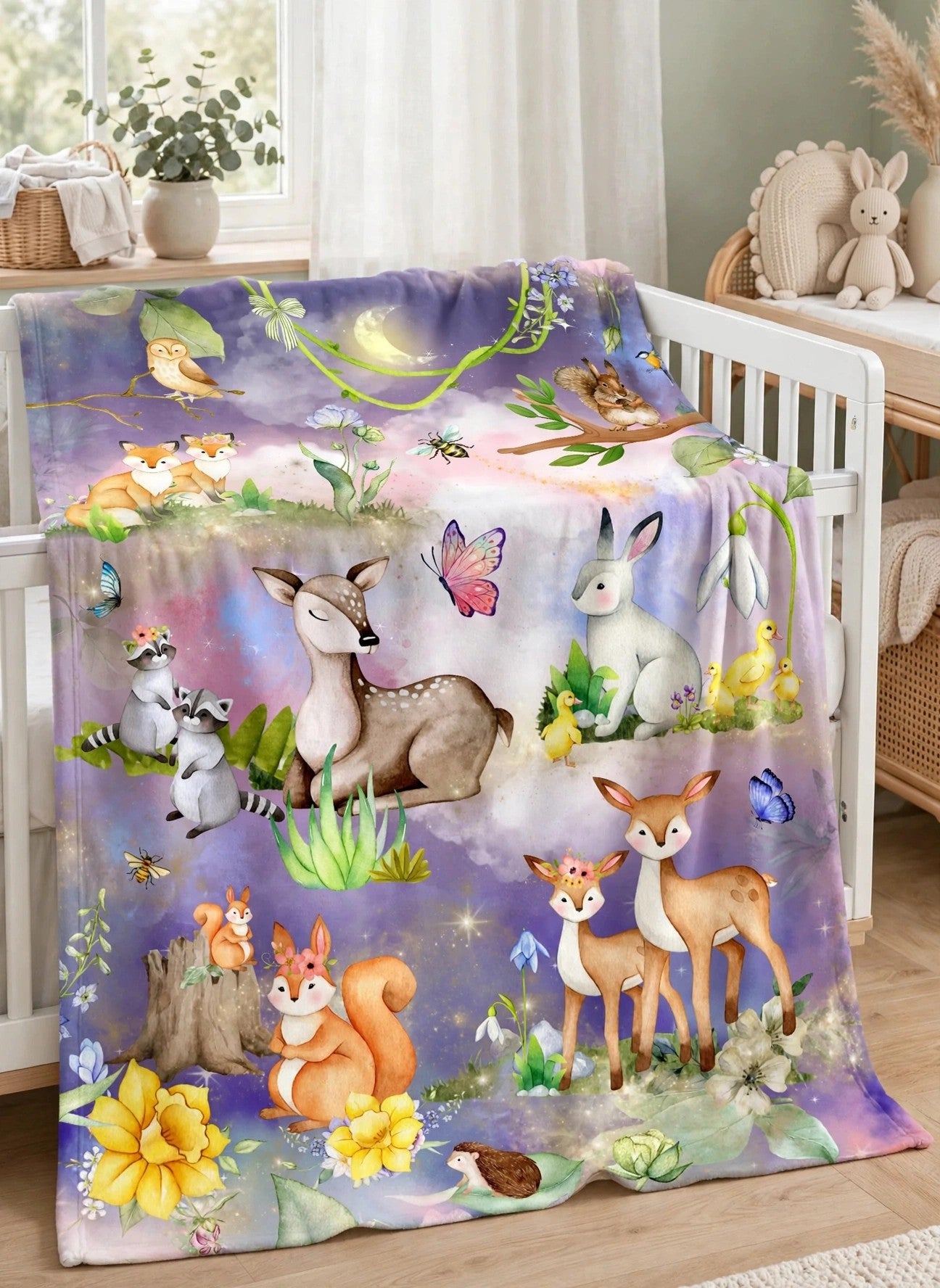 Kids Blanket - Enchanted Woodland Friends