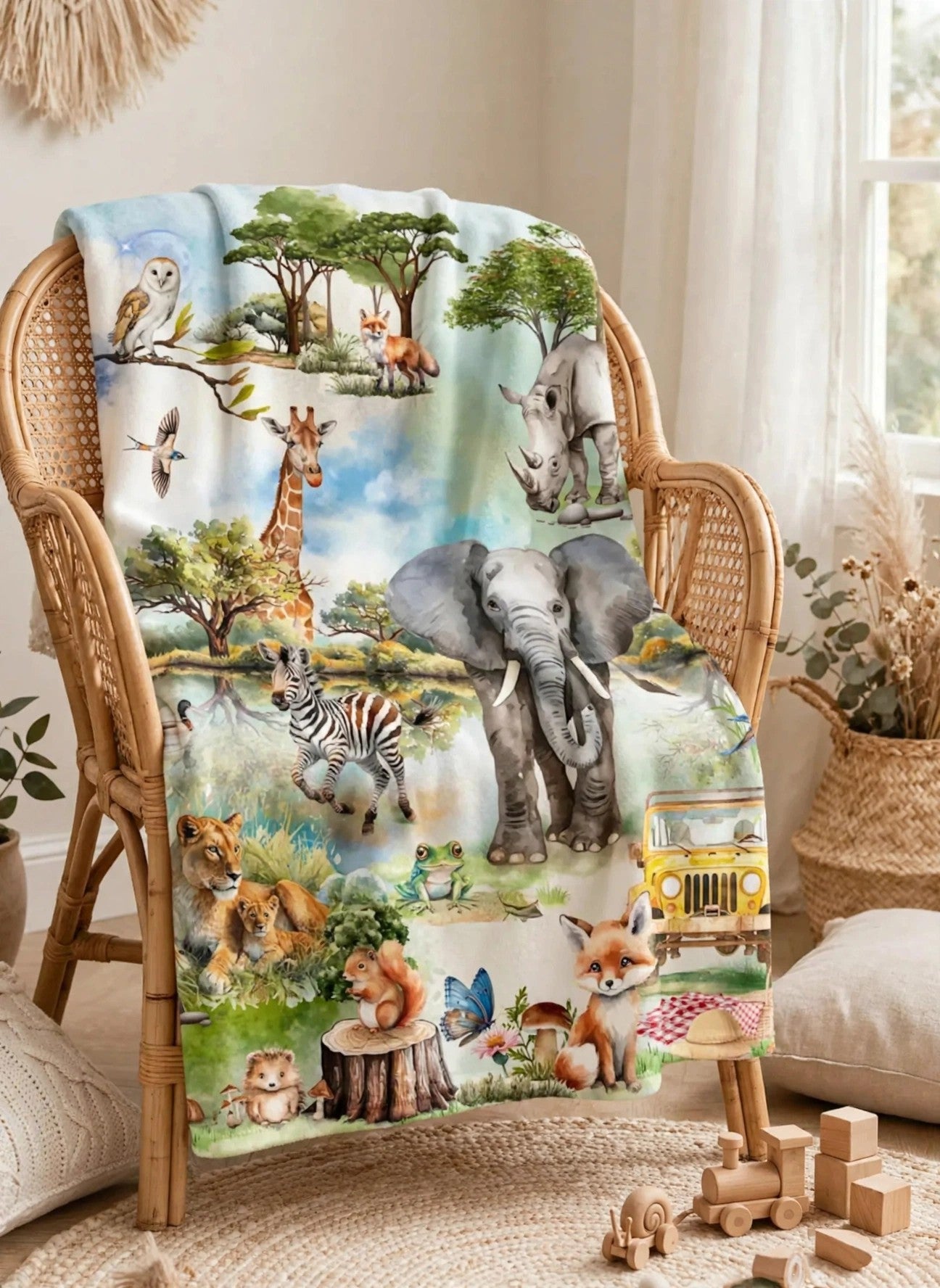 Kids Blanket - On Safari