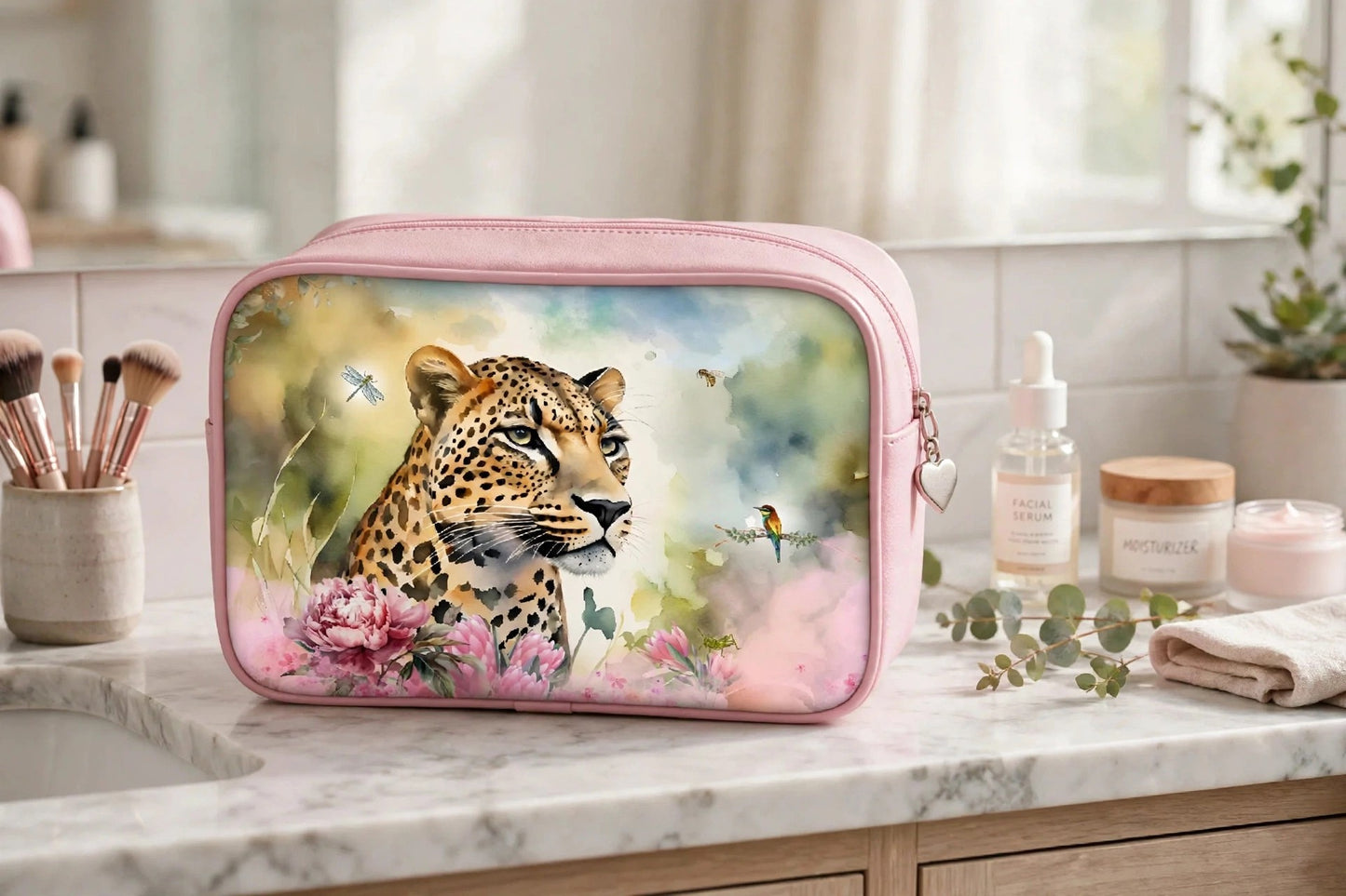 Toiletry Bag - The Leopard's Floral Repose