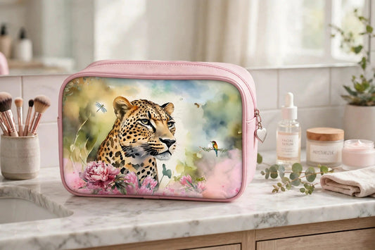 Toiletry Bag - The Leopard's Floral Repose