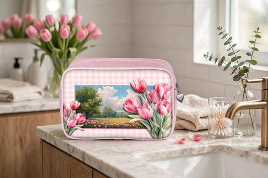 Toiletry Bag - Dreamlike Journey in Pink