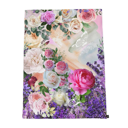 Luxury Cotton Throw - Roses and Butterflies