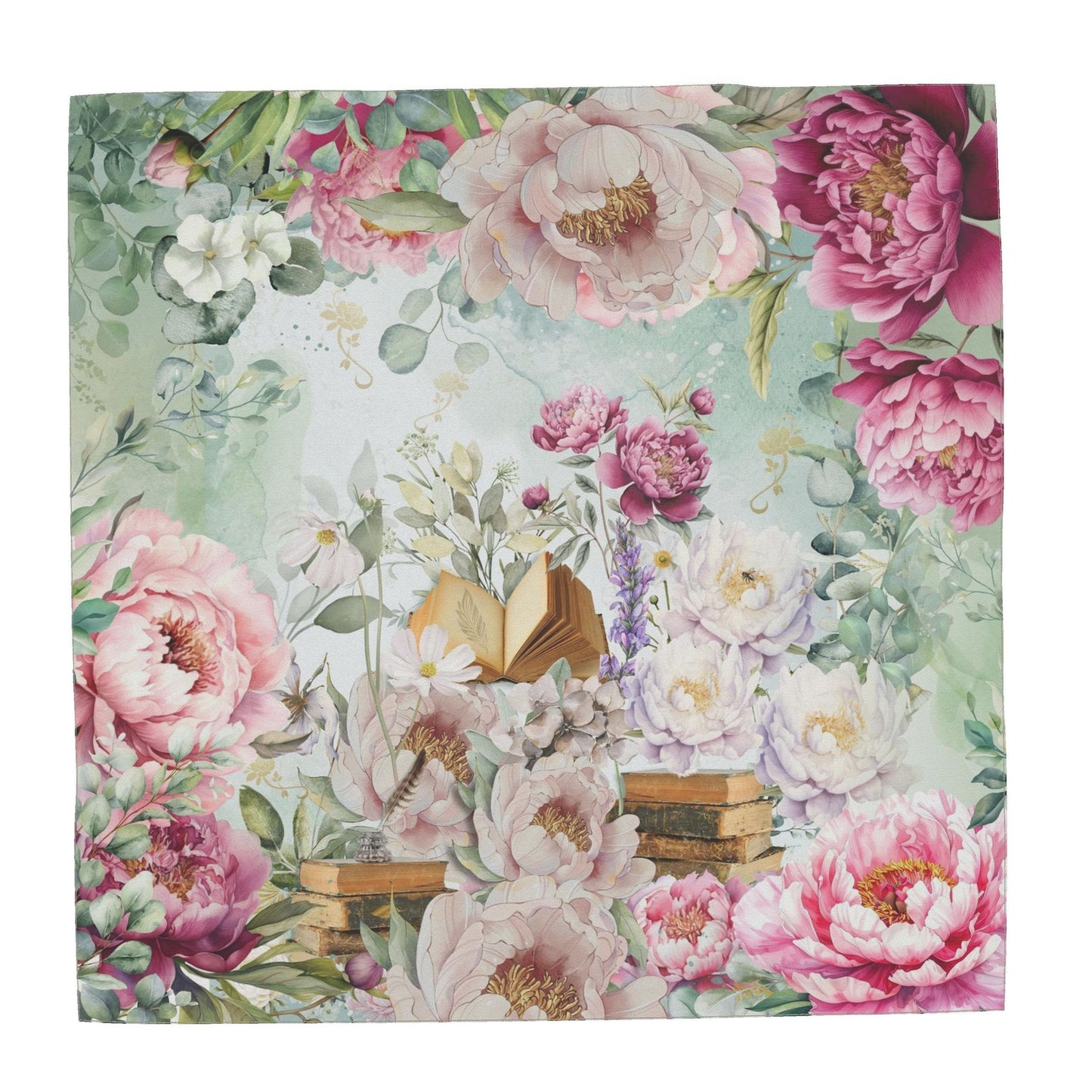 Scarf Wrap - Whispering Petals & Poet's Quill