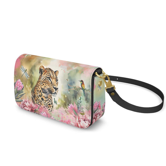 Crossbody Flap Bag - The Sovereign Leopard’s Garden