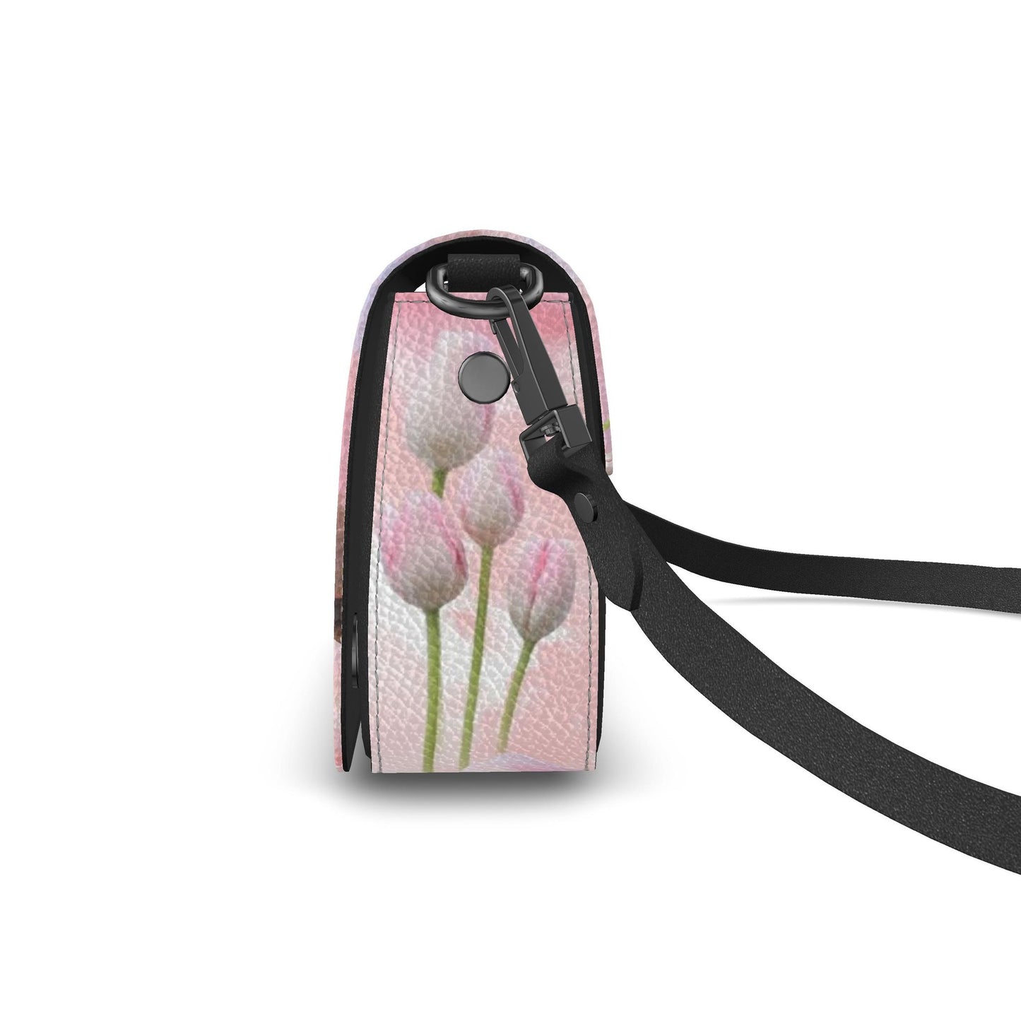 Cossbody Flap Bag - Whispering Petals of Dawn
