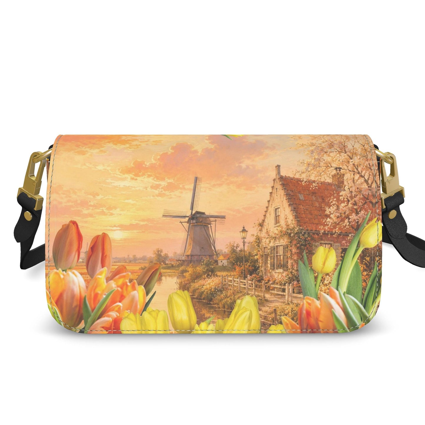 Crossbody Flap Bag - Golden Serenade