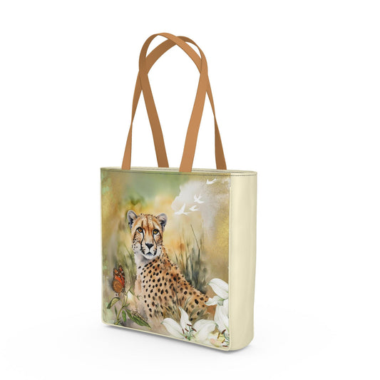 Shopper Bag - Golden Serenity & The Monarch's Journey