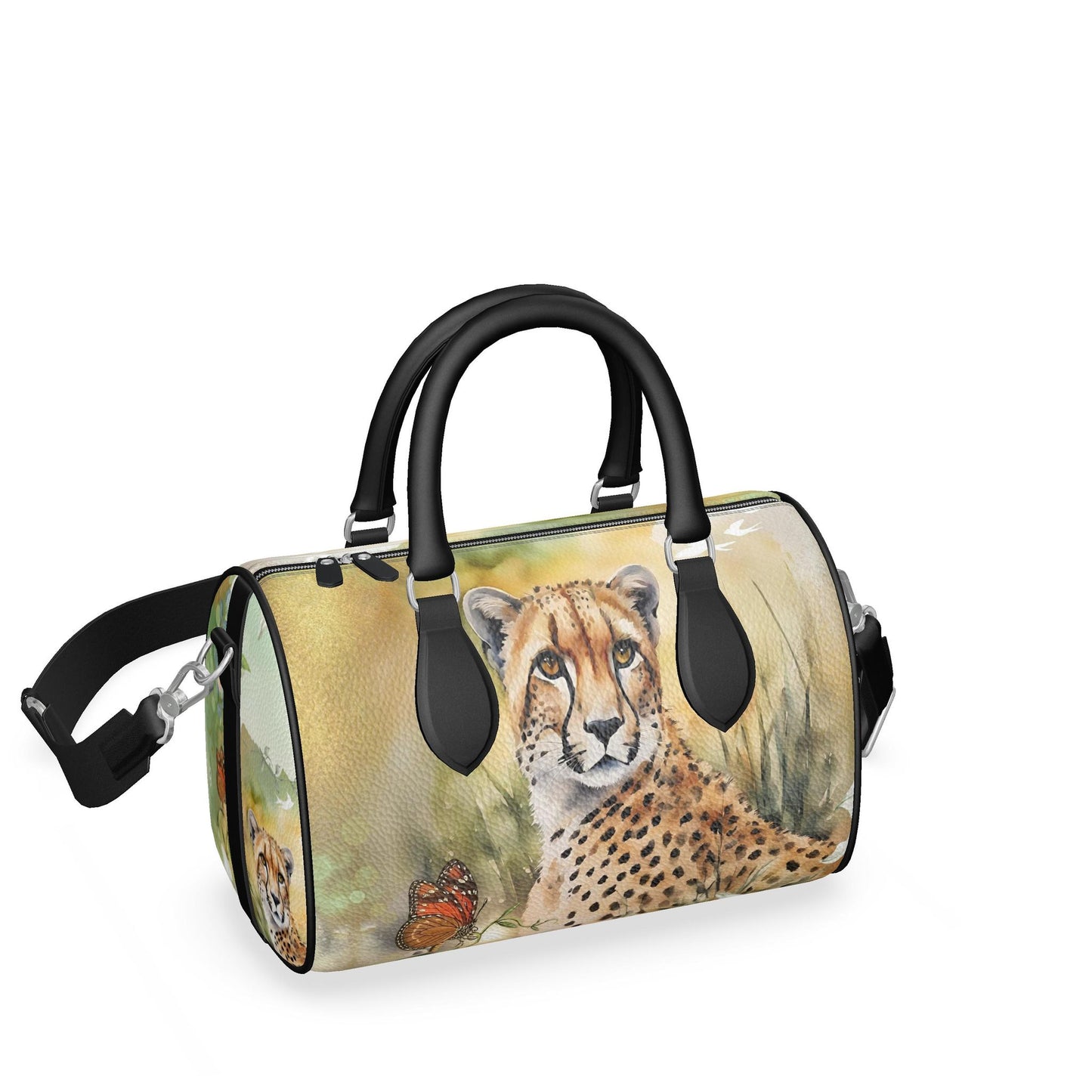 Mini Denbigh duffeltas - Golden Serenade Cheetah & Lily