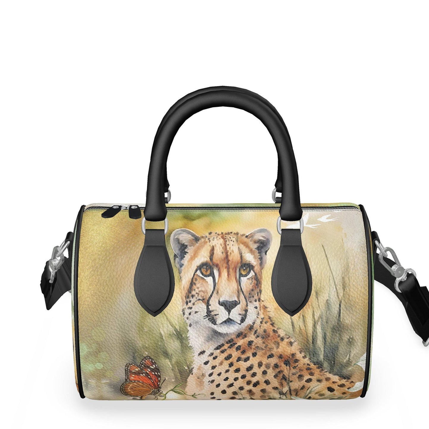 Mini Denbigh duffeltas - Golden Serenade Cheetah & Lily