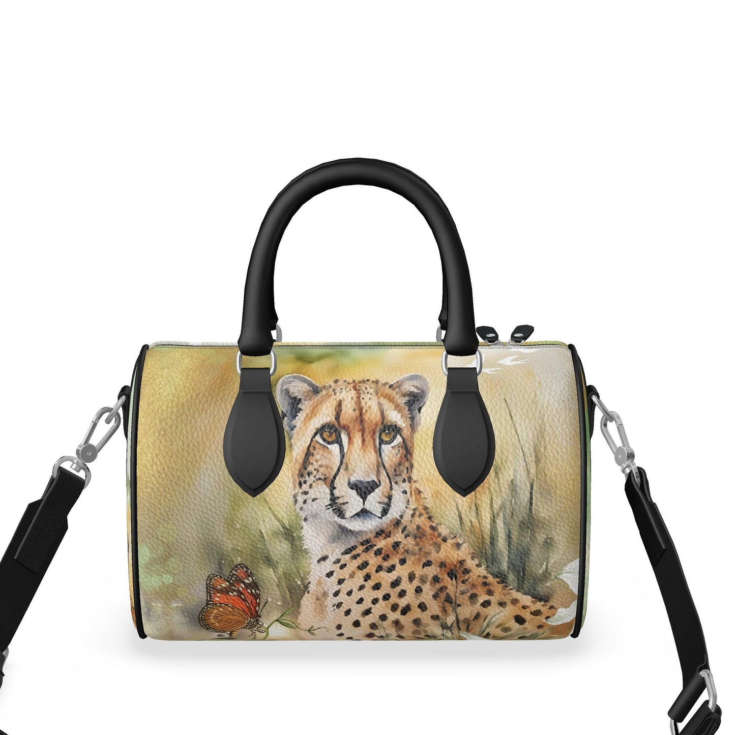 Mini Denbigh duffeltas - Golden Serenade Cheetah & Lily