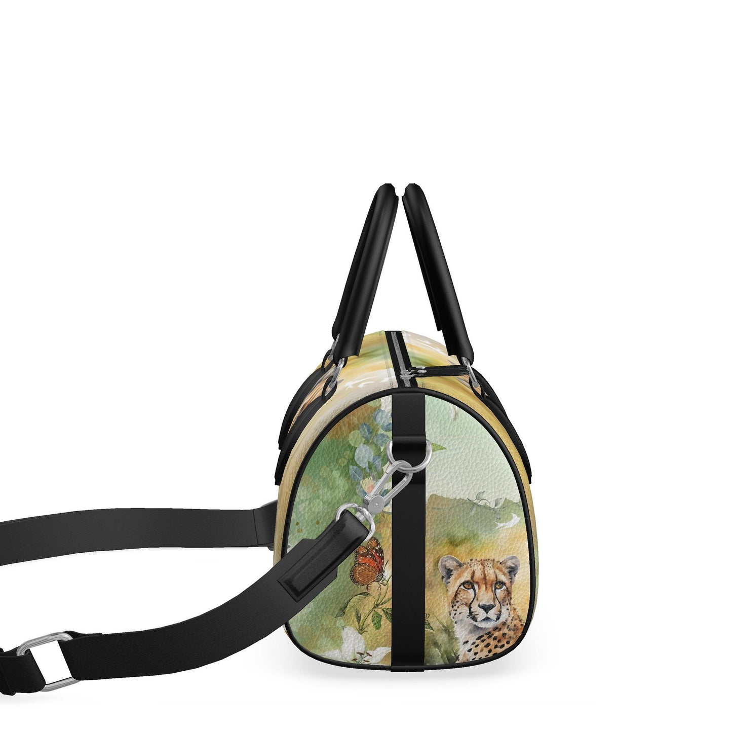 Mini Denbigh duffeltas - Golden Serenade Cheetah & Lily