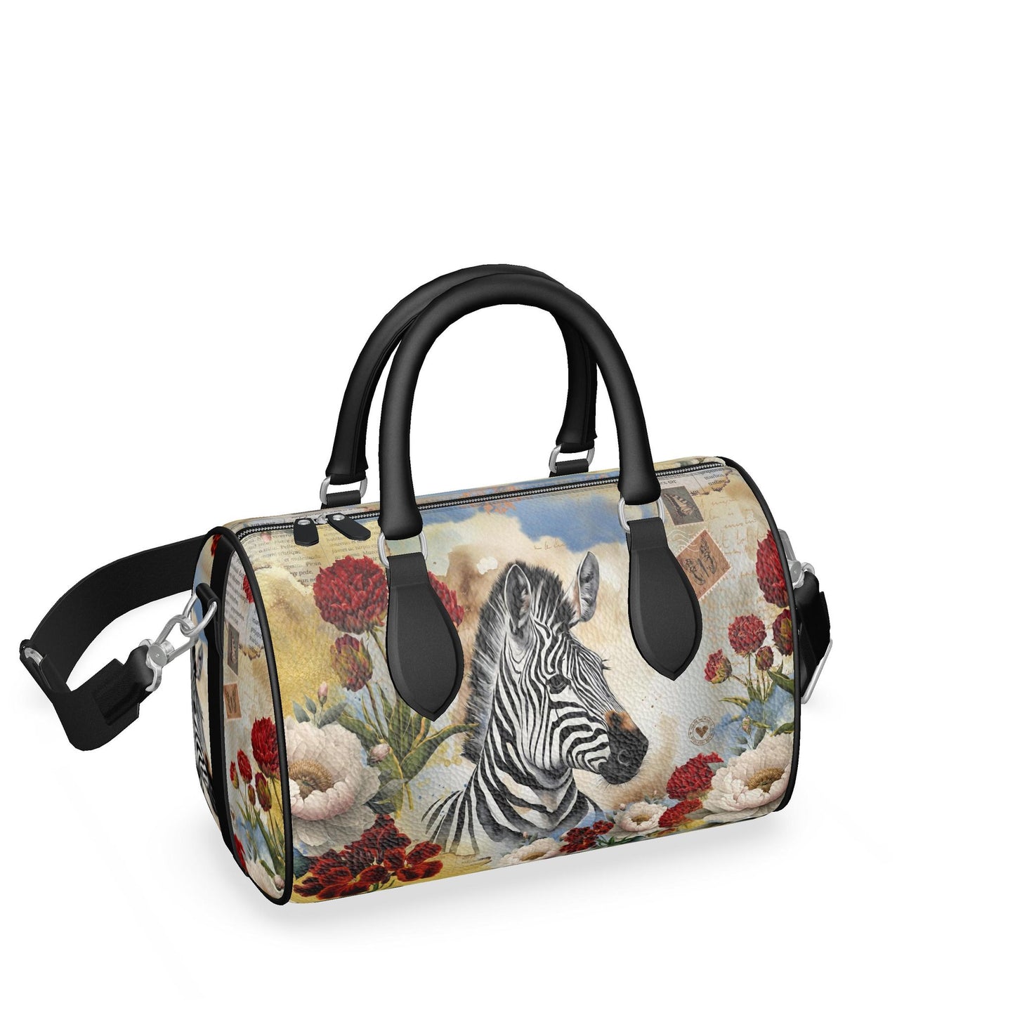 Mini Denbigh Duffle bag - Majestic Zebra & Peony Romance