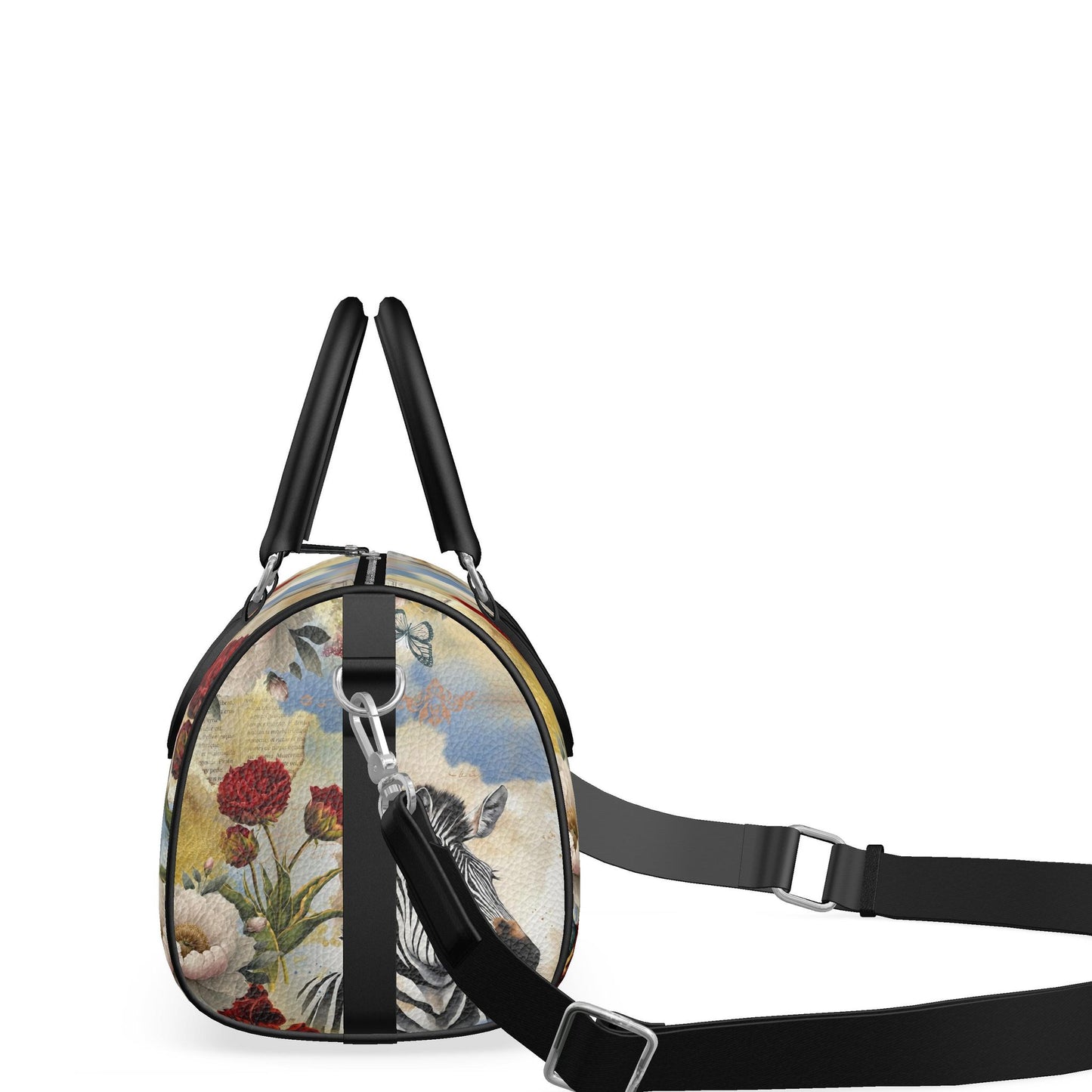 Mini Denbigh Duffle bag - Majestic Zebra & Peony Romance