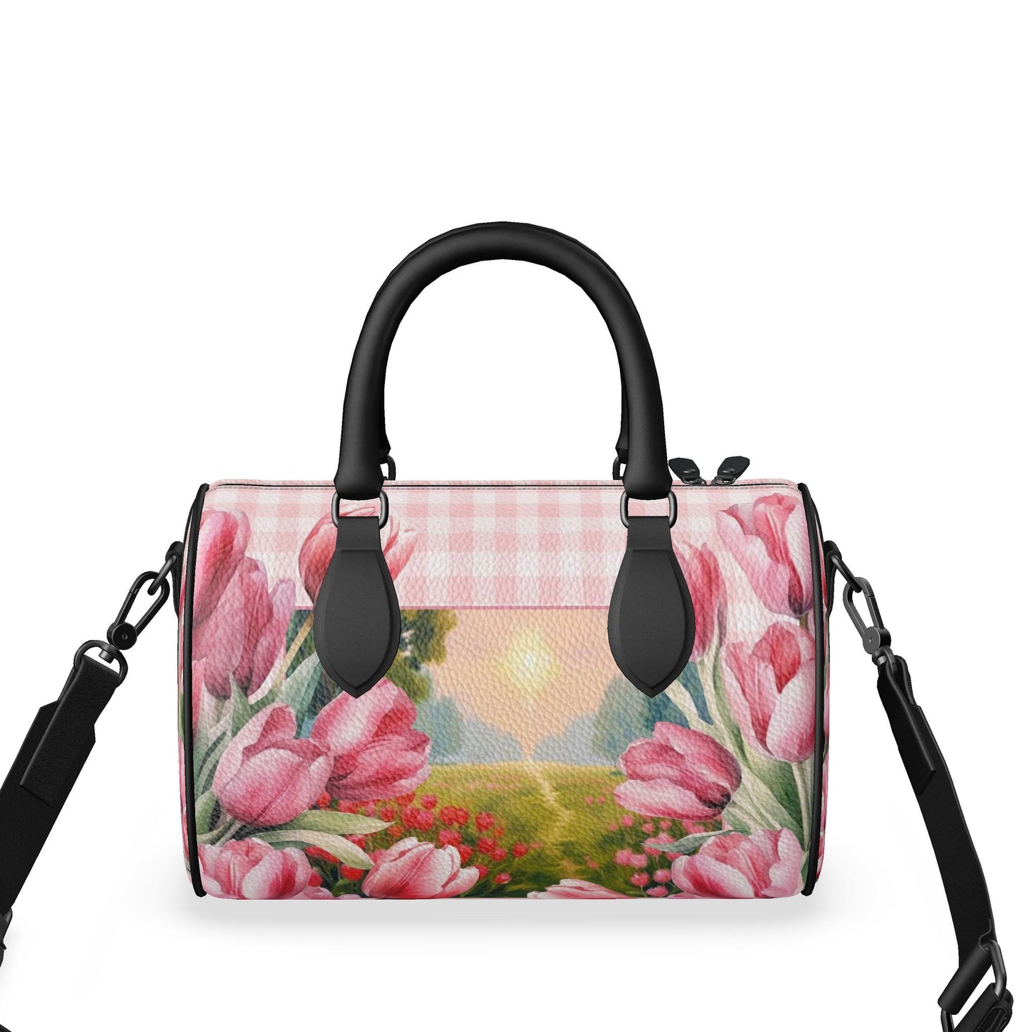 Mini Denbigh duffeltas - Romantic Tulips & Countryside Sunset