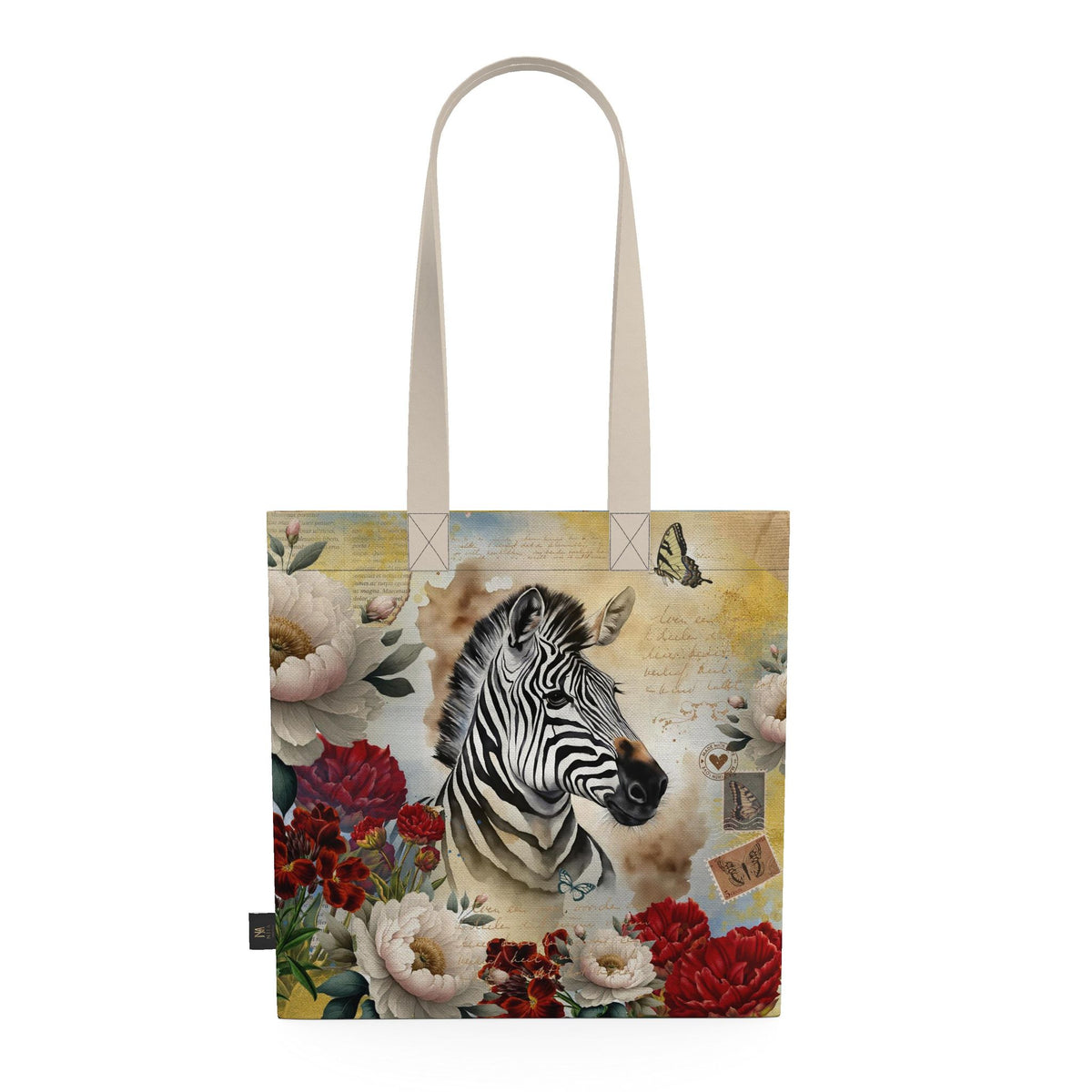 De tas - Monochrome Botanical Tapestry