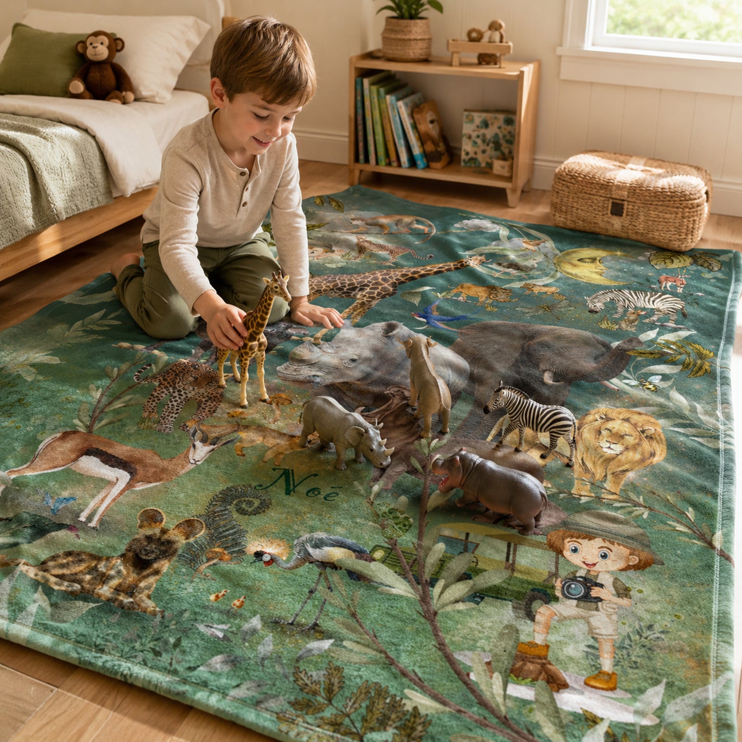 Kids Blanket - Little Explorer Safari