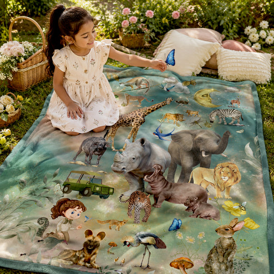 Kids Blanket - Sweet Dreams on Safari