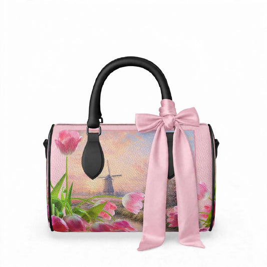 Handbag Scarf - Soft Blush Petal Silk Twilly