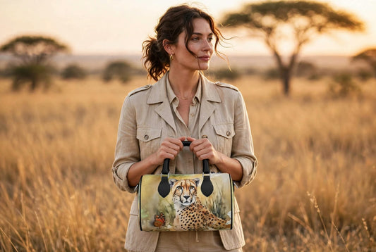 Mini Denbigh duffeltas - Golden Serenade Cheetah & Lily