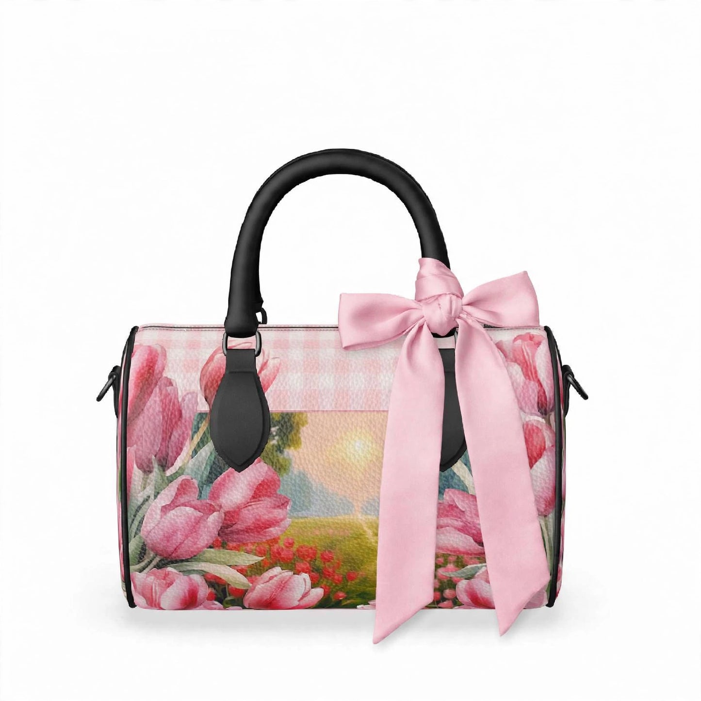Handbag Scarf - Soft Blush Petal Silk Twilly