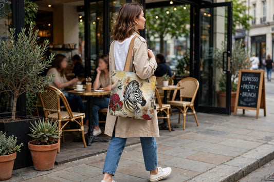 Everyday Tote Bag - Zebra Serenade