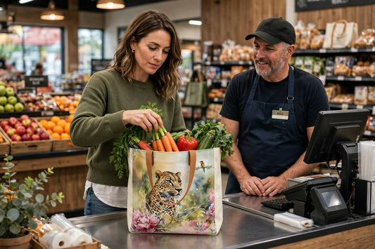 Shopper Bag - The Monarch's Wild SerenityBotanical Pageantry