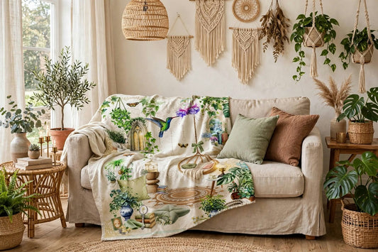 Blanket - Botanical Sanctuary & Hummingbird Haven