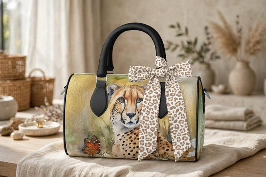 Handbag Scarf - Untamed Serengeti Leopard Silk Twilly