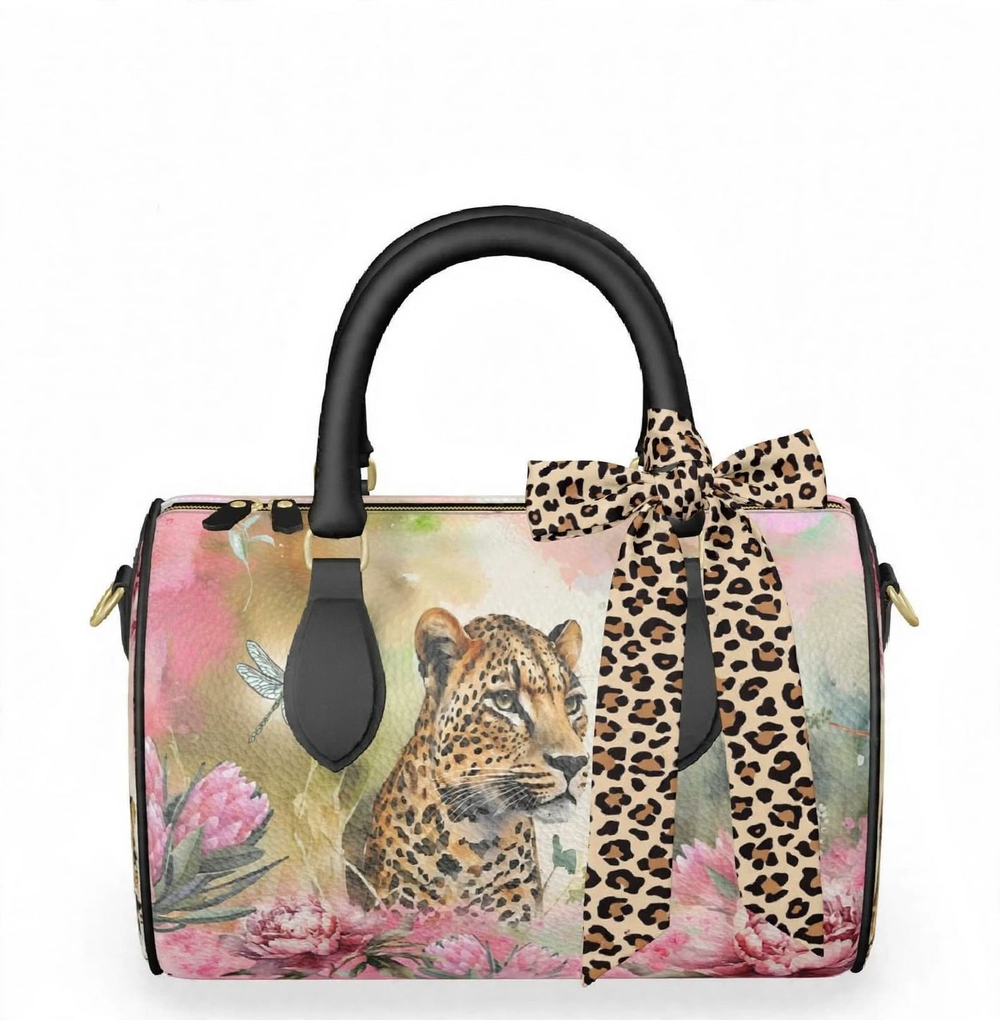 Handbag Scarf - Savage Grace Leopard Silk Twilly