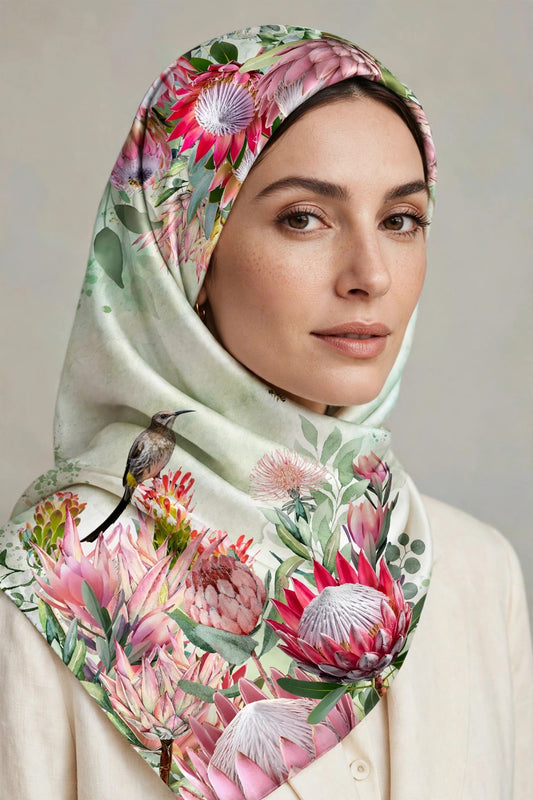 Scarf Wrap - Proteas & Sunbirds